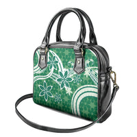 Hawaii Pupuala Plumeria Green Shoulder Handbag Polynesian Pattern LT01 - Polynesian Pride