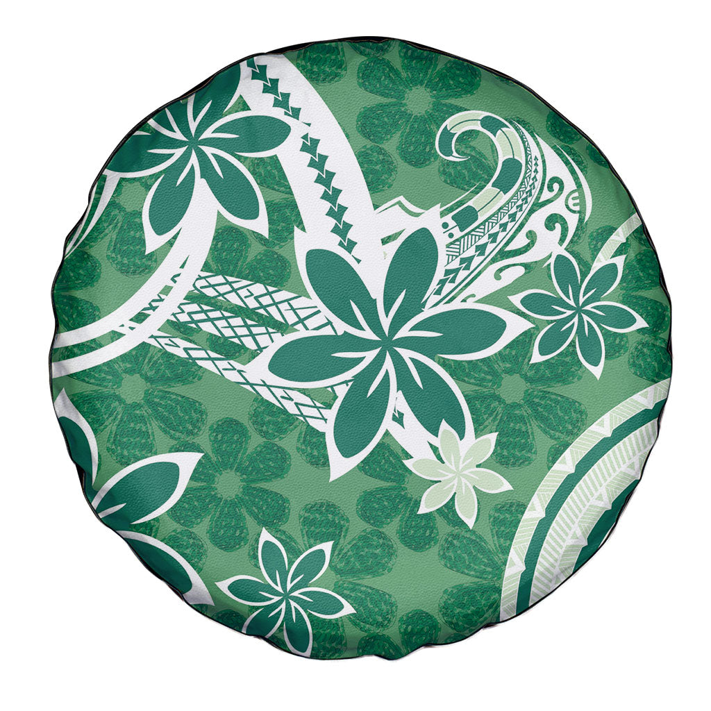 Hawaii Pupuala Plumeria Green Spare Tire Cover Polynesian Pattern LT01 - Polynesian Pride