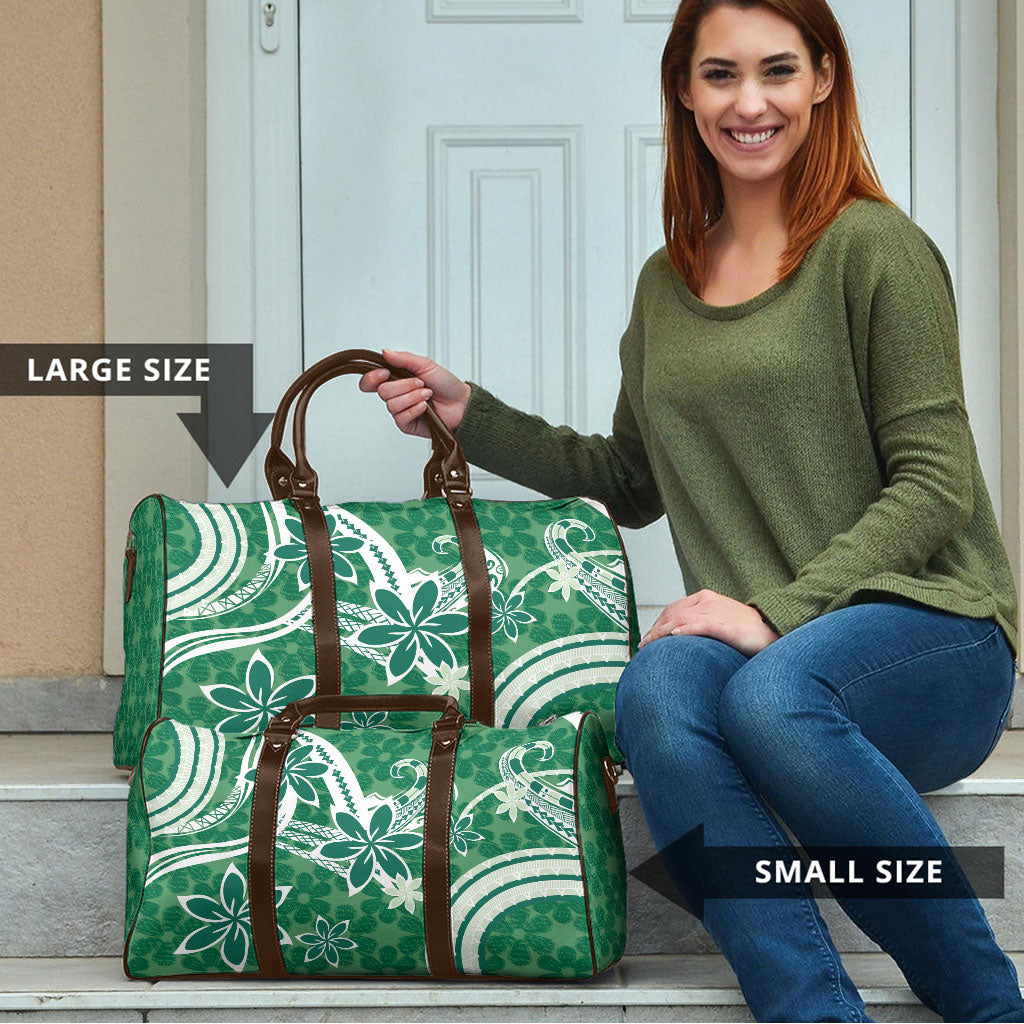 Hawaii Pupuala Plumeria Green Travel Bag Polynesian Pattern LT01 - Polynesian Pride