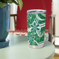 Hawaii Pupuala Plumeria Green Tumbler Cup Polynesian Pattern LT01 - Polynesian Pride