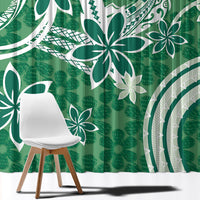 Hawaii Pupuala Plumeria Green Window Curtain Polynesian Pattern LT01 - Polynesian Pride