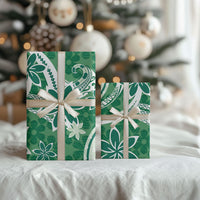 Hawaii Pupuala Plumeria Green Wrapping Paper Polynesian Pattern LT01 - Polynesian Pride