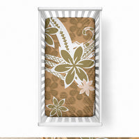 Hawaii Pupuala Plumeria Light Brown Baby Bed Cover Polynesian Pattern LT01 28 × 52 in Light Brown - Polynesian Pride