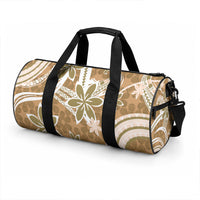 Hawaii Pupuala Plumeria Light Brown Duffle Bag Polynesian Pattern LT01 - Polynesian Pride