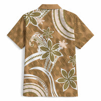 Hawaii Pupuala Plumeria Light Brown Hawaiian Shirt Polynesian Pattern LT01 - Polynesian Pride