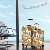 Hawaii Pupuala Plumeria Light Brown Luggage Cover Polynesian Pattern LT01 - Polynesian Pride