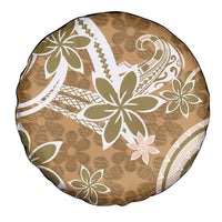Hawaii Pupuala Plumeria Light Brown Spare Tire Cover Polynesian Pattern LT01 - Polynesian Pride
