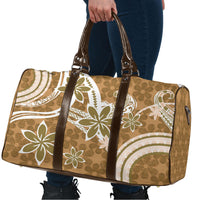 Hawaii Pupuala Plumeria Light Brown Travel Bag Polynesian Pattern LT01 - Polynesian Pride