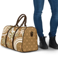 Hawaii Pupuala Plumeria Light Brown Travel Bag Polynesian Pattern LT01 - Polynesian Pride