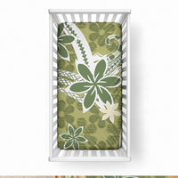 Hawaii Pupuala Plumeria Olive Green Baby Bed Cover Polynesian Pattern LT01 28 × 52 in Olive Green - Polynesian Pride