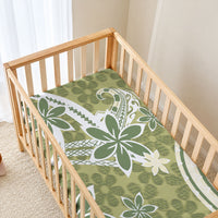 Hawaii Pupuala Plumeria Olive Green Baby Bed Cover Polynesian Pattern LT01 - Polynesian Pride