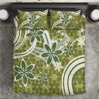 Hawaii Pupuala Plumeria Olive Green Bedding Set Polynesian Pattern LT01 Olive Green - Polynesian Pride