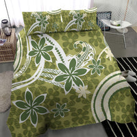 Hawaii Pupuala Plumeria Olive Green Bedding Set Polynesian Pattern LT01 - Polynesian Pride