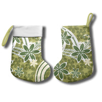 Hawaii Pupuala Plumeria Olive Green Christmas Stocking Polynesian Pattern LT01 - Polynesian Pride