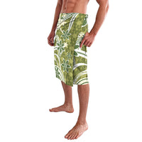 Hawaii Pupuala Plumeria Olive Green Lavalava Polynesian Pattern LT01 - Polynesian Pride