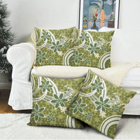 Hawaii Pupuala Plumeria Olive Green Pillow Cover Polynesian Pattern LT01 - Polynesian Pride
