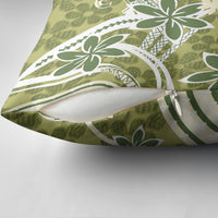 Hawaii Pupuala Plumeria Olive Green Pillow Cover Polynesian Pattern LT01 - Polynesian Pride