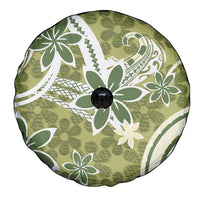 Hawaii Pupuala Plumeria Olive Green Spare Tire Cover Polynesian Pattern LT01 - Polynesian Pride