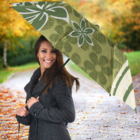Hawaii Pupuala Plumeria Olive Green Umbrella Polynesian Pattern LT01 - Polynesian Pride