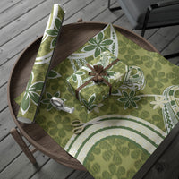 Hawaii Pupuala Plumeria Olive Green Wrapping Paper Polynesian Pattern LT01 - Polynesian Pride