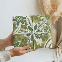 Hawaii Pupuala Plumeria Olive Green Wrapping Paper Polynesian Pattern LT01 - Polynesian Pride
