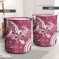 Hawaii Pupuala Plumeria Pink Laundry Basket Polynesian Pattern LT01 - Polynesian Pride