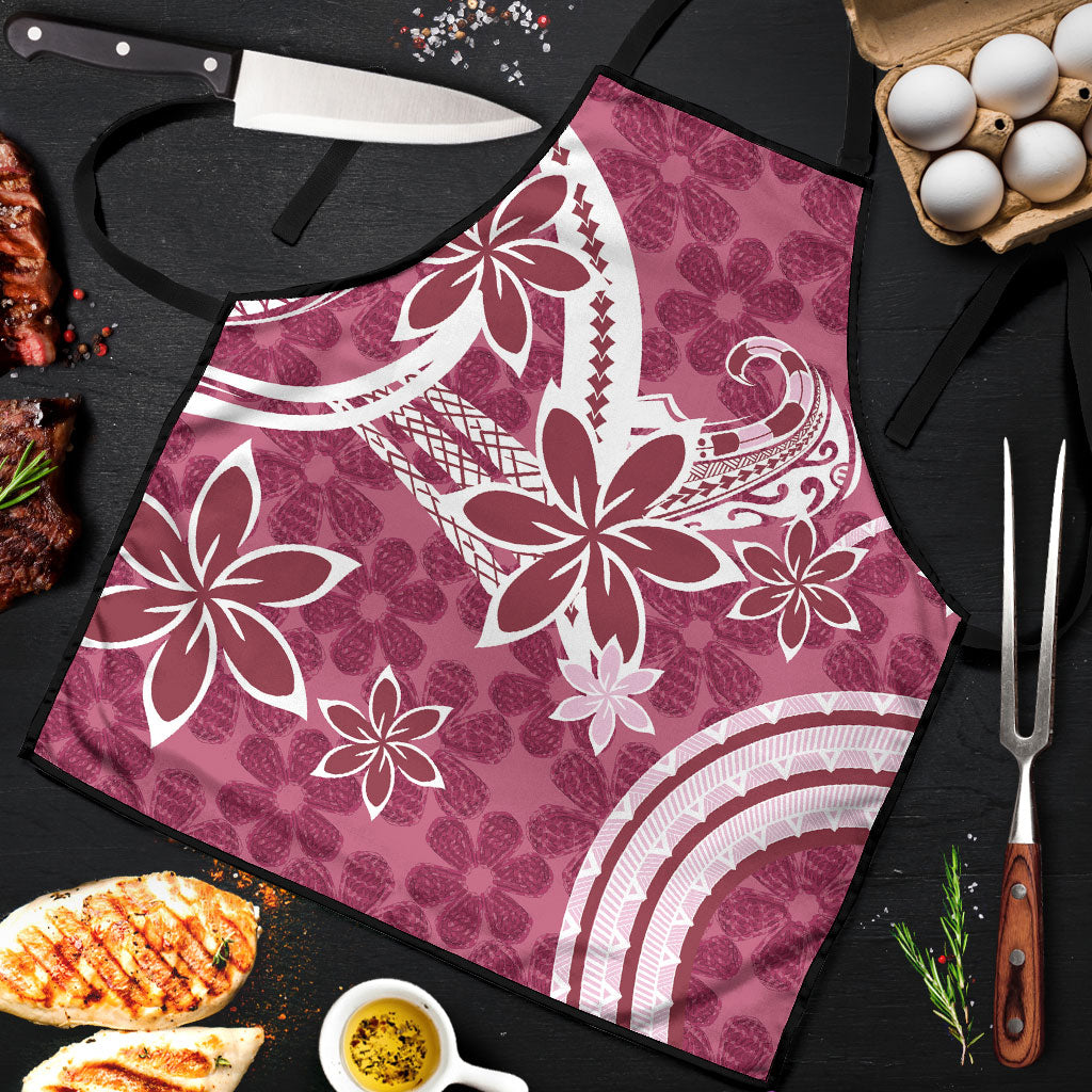 Hawaii Pupuala Plumeria Pink Apron Polynesian Pattern LT01 Pink - Polynesian Pride