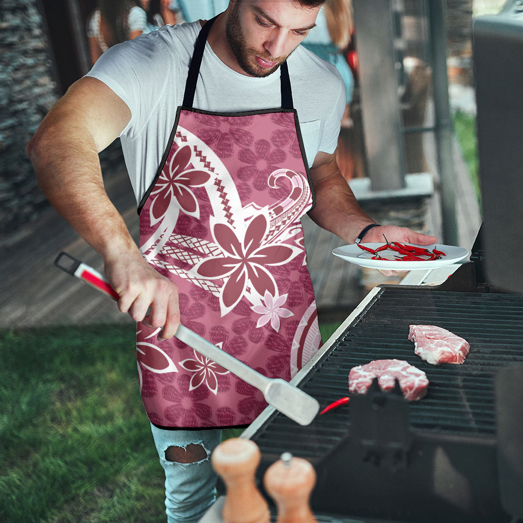 Hawaii Pupuala Plumeria Pink Apron Polynesian Pattern LT01 - Polynesian Pride
