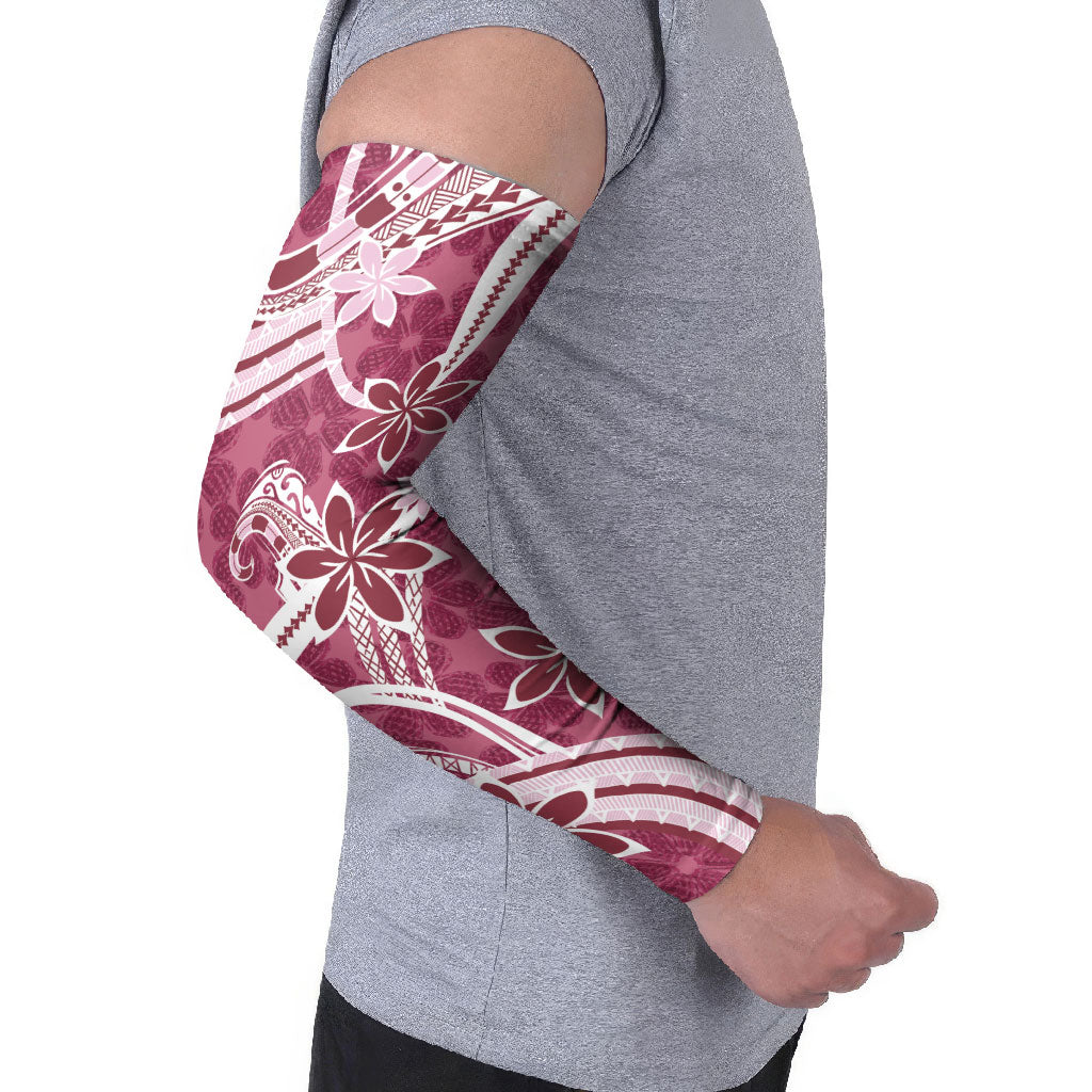 Hawaii Pupuala Plumeria Pink Arm Sleeves Polynesian Pattern LT01 - Polynesian Pride