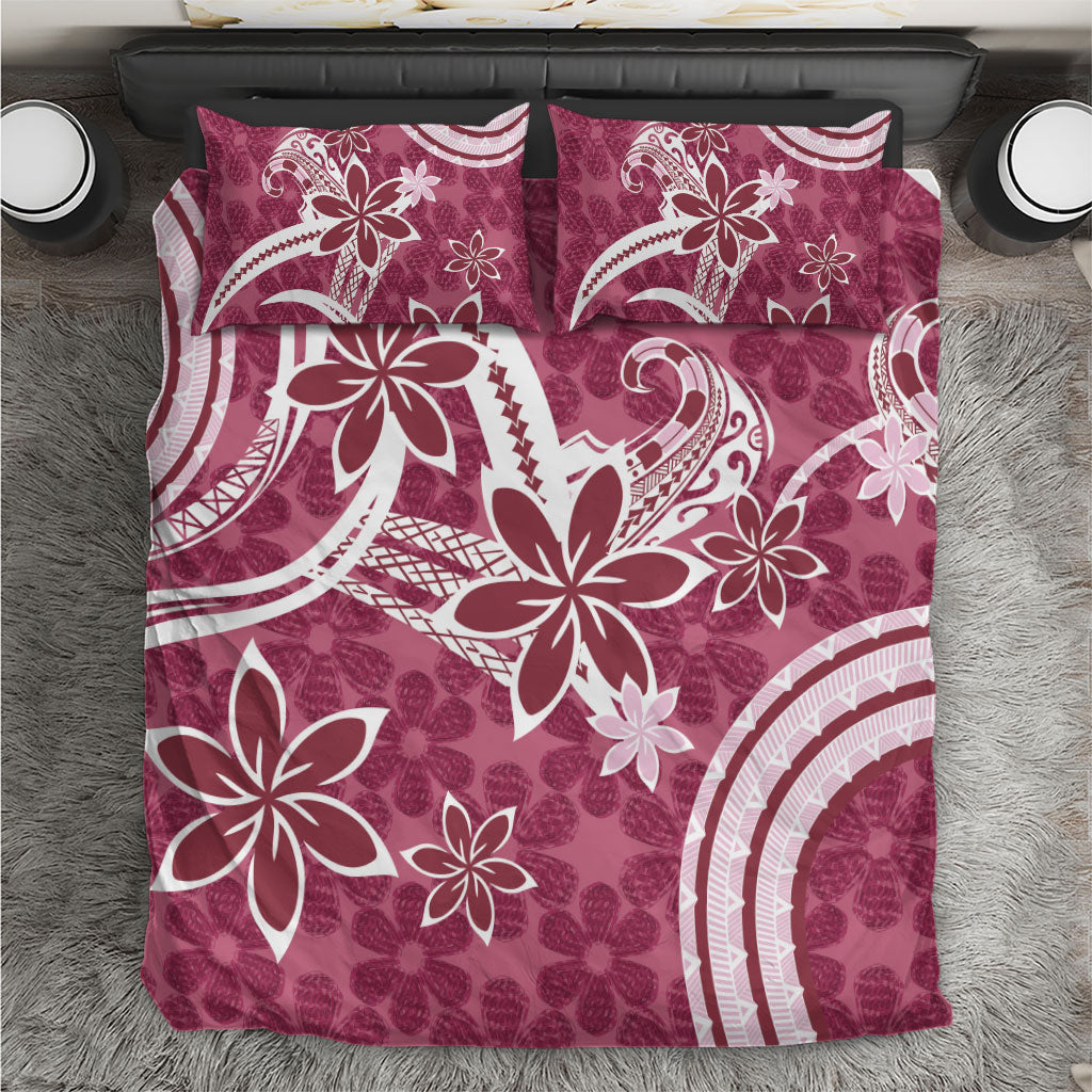 Hawaii Pupuala Plumeria Pink Bedding Set Polynesian Pattern LT01 Pink - Polynesian Pride