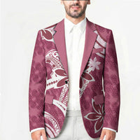 Hawaii Pupuala Plumeria Pink Blazer Polynesian Pattern LT01 - Polynesian Pride