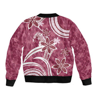 Hawaii Pupuala Plumeria Pink Bomber Jacket Polynesian Pattern LT01 - Polynesian Pride