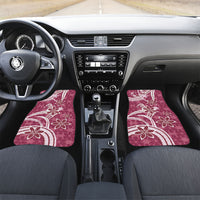 Hawaii Pupuala Plumeria Pink Car Mats Polynesian Pattern LT01 Set 2pcs - Front Pink - Polynesian Pride