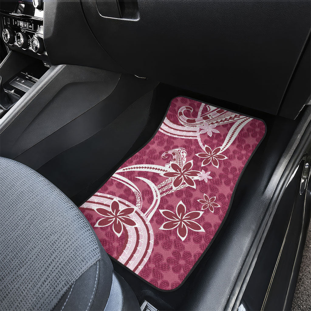 Hawaii Pupuala Plumeria Pink Car Mats Polynesian Pattern LT01 - Polynesian Pride