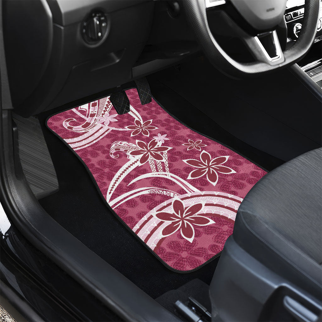 Hawaii Pupuala Plumeria Pink Car Mats Polynesian Pattern LT01 - Polynesian Pride