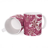Hawaii Pupuala Plumeria Pink Ceramic Mug Polynesian Pattern LT01 - Polynesian Pride