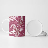 Hawaii Pupuala Plumeria Pink Ceramic Mug Polynesian Pattern LT01 - Polynesian Pride