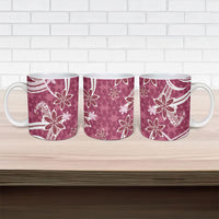 Hawaii Pupuala Plumeria Pink Ceramic Mug Polynesian Pattern LT01 - Polynesian Pride