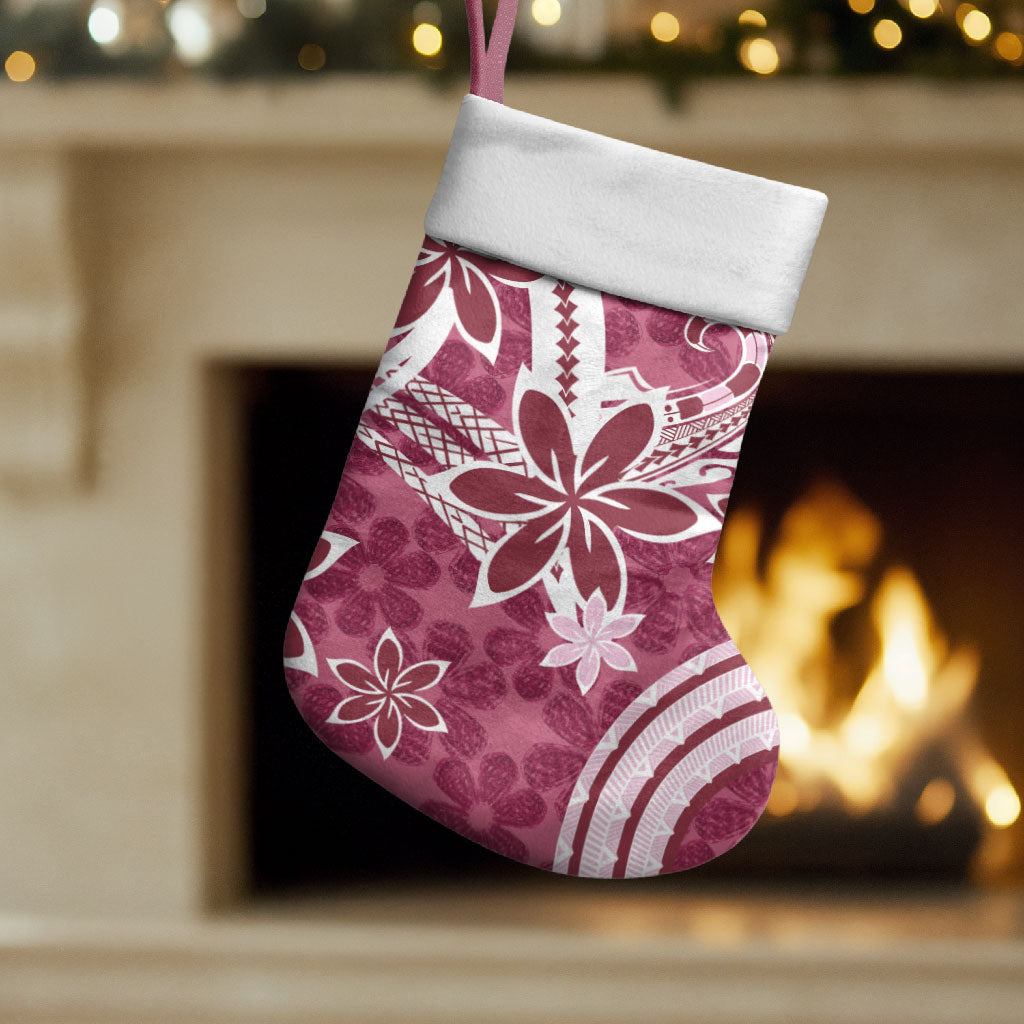 Hawaii Pupuala Plumeria Pink Christmas Stocking Polynesian Pattern LT01 Set of 2 Pink - Polynesian Pride