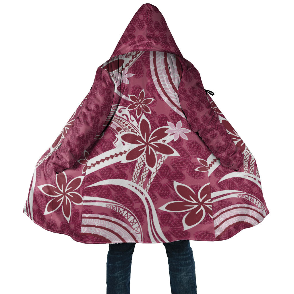 Hawaii Pupuala Plumeria Pink Cloak Polynesian Pattern LT01 Unisex Pink - Polynesian Pride