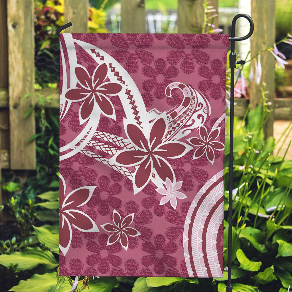 Hawaii Pupuala Plumeria Pink Garden Flag Polynesian Pattern LT01 Garden Flag Pink - Polynesian Pride