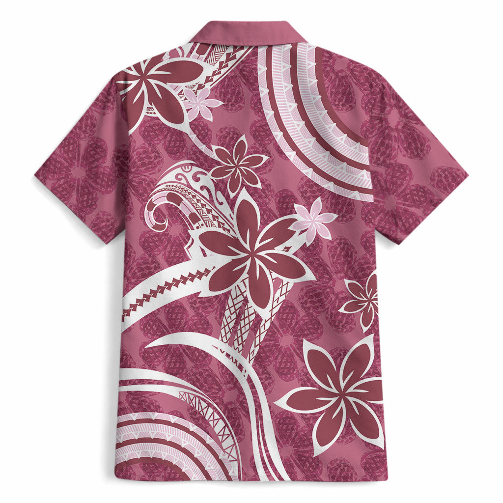 Hawaii Pupuala Plumeria Pink Hawaiian Shirt Polynesian Pattern LT01 - Polynesian Pride