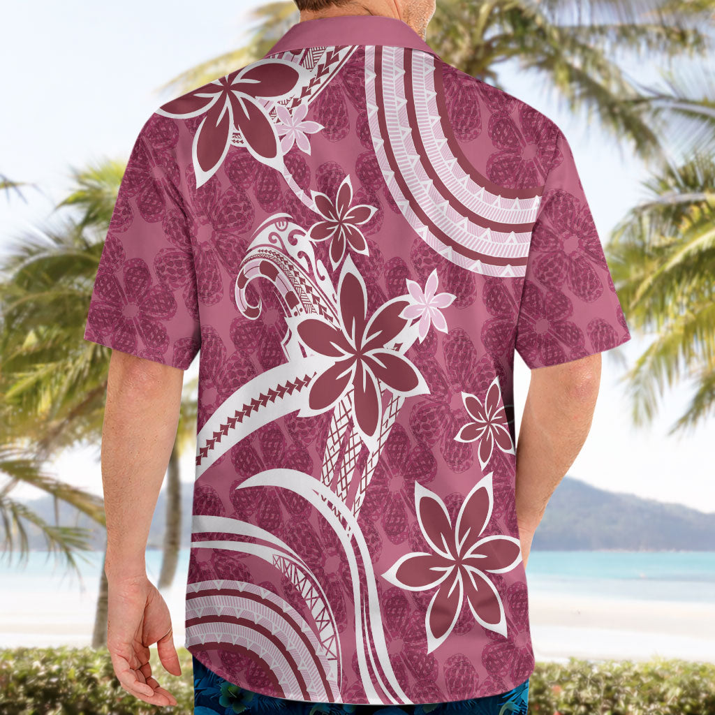 Hawaii Pupuala Plumeria Pink Hawaiian Shirt Polynesian Pattern LT01 - Polynesian Pride