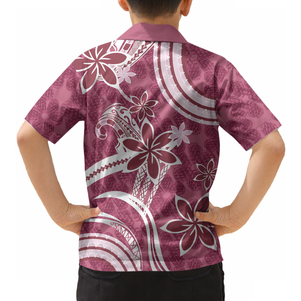 Hawaii Pupuala Plumeria Pink Hawaiian Shirt Polynesian Pattern LT01 - Polynesian Pride