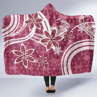 Hawaii Pupuala Plumeria Pink Hooded Blanket Polynesian Pattern LT01 One Size Pink - Polynesian Pride
