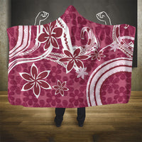 Hawaii Pupuala Plumeria Pink Hooded Blanket Polynesian Pattern LT01 - Polynesian Pride