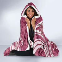 Hawaii Pupuala Plumeria Pink Hooded Blanket Polynesian Pattern LT01 - Polynesian Pride