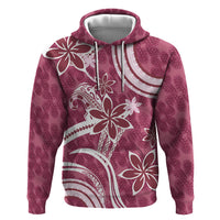 Hawaii Pupuala Plumeria Pink Hoodie Polynesian Pattern LT01 Pullover Hoodie Pink - Polynesian Pride