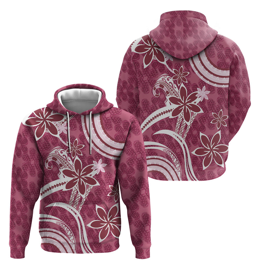 Hawaii Pupuala Plumeria Pink Hoodie Polynesian Pattern LT01 - Polynesian Pride