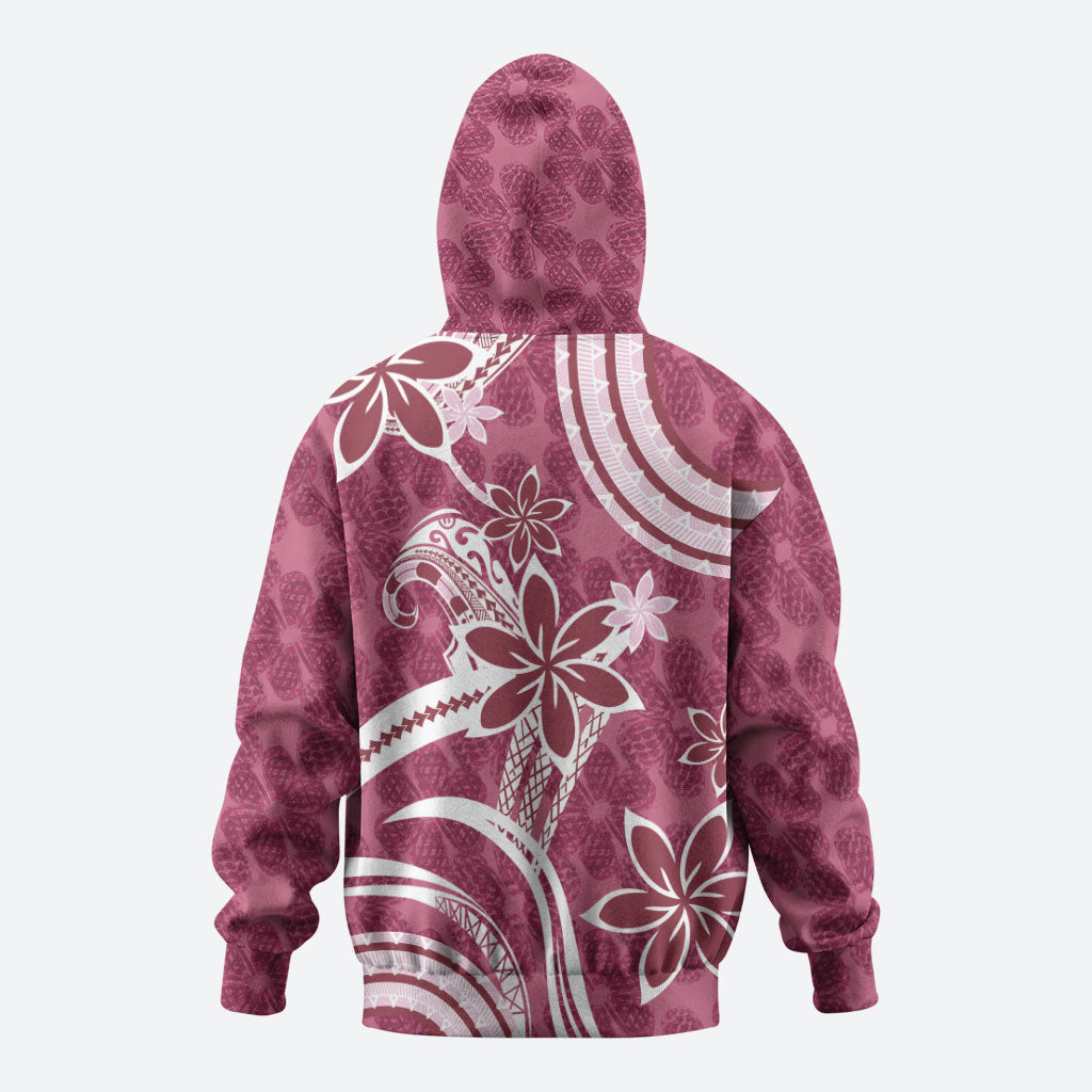 Hawaii Pupuala Plumeria Pink Hoodie Polynesian Pattern LT01 - Polynesian Pride